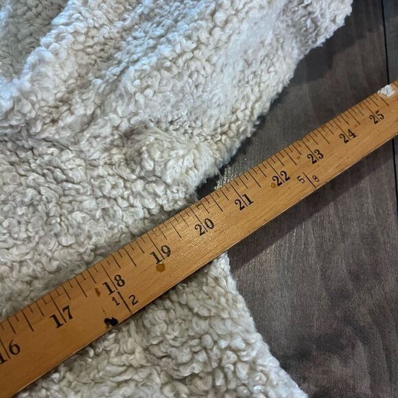 Pendleton Cream Fuzzy Sherpa Fleece Jacket Women Small - Picture 5 of 6